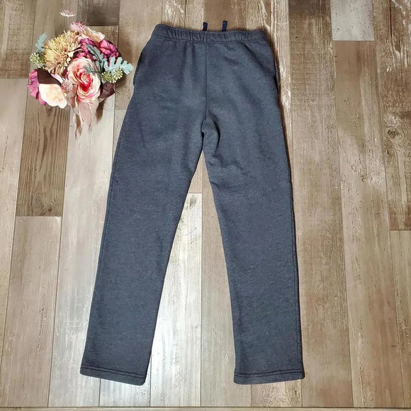 Tek Gear Kids Boys Ultra Soft Fleece Drawstring Pants Dark Gray Size Large 14-16 - Picture 12 of 14